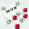Hi UM Aluminum Alloy Keycaps HL Series Laser Engraving Special Edition Original Height Keycaps Custom Keycaps Simple Red Black