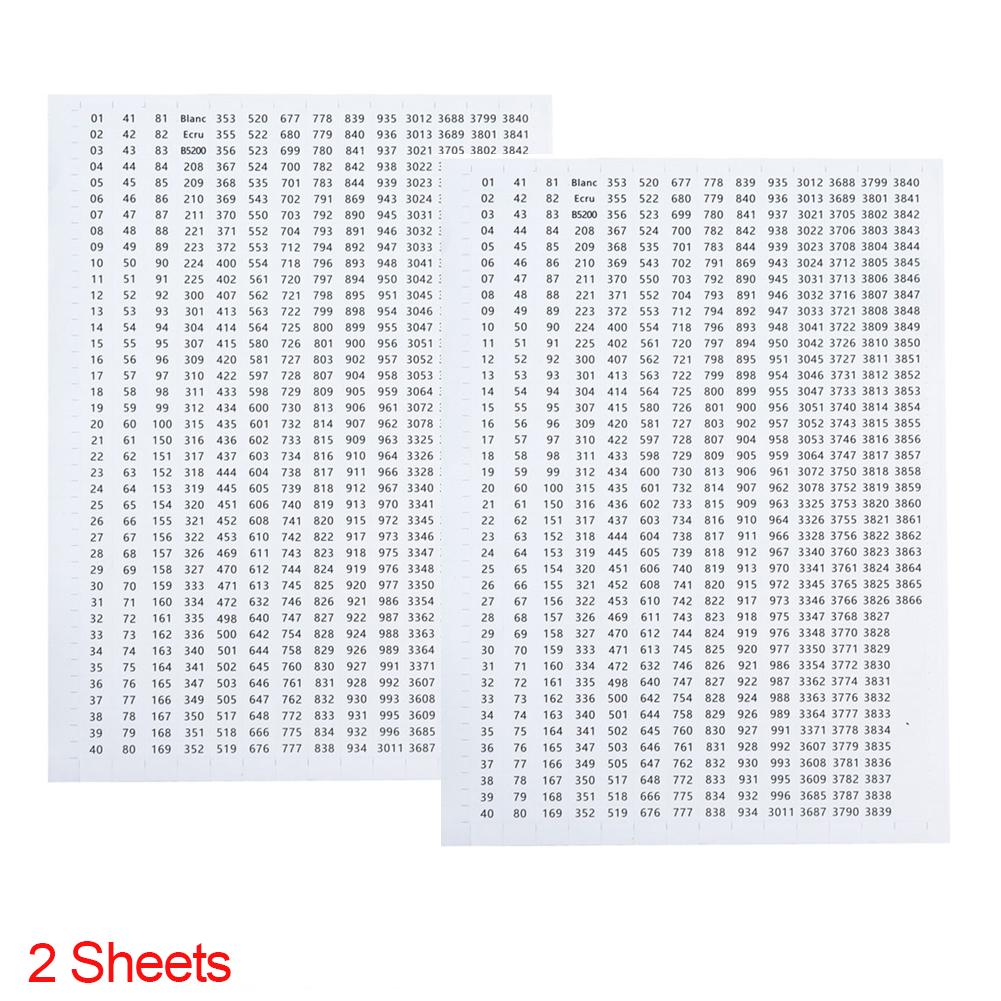 DMC Colors Number Label Stickers for Diamond Painting Storage Box Mosaic Beads Organizer Bottle Tool Cross Stitch Label and Mark