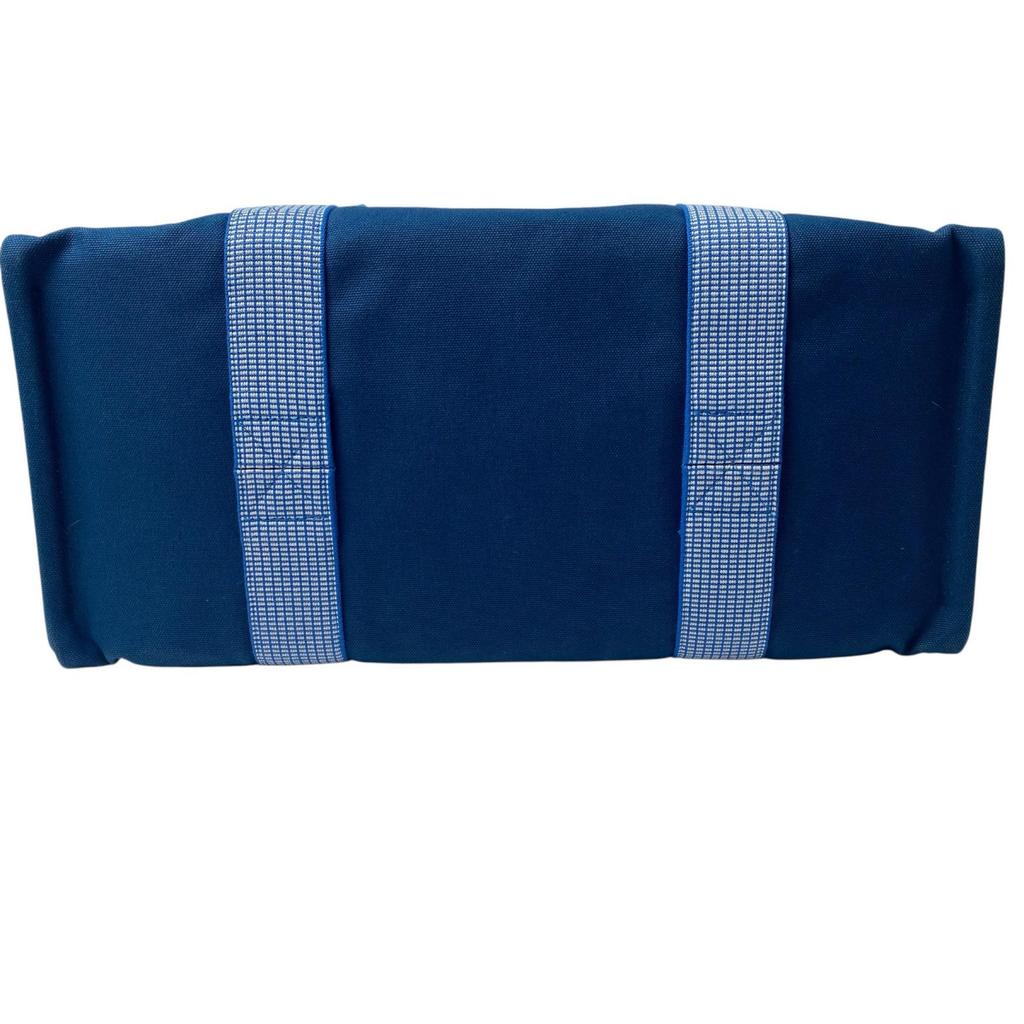 Used HERMESTote Bag White/blue Cotton Women