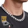 Chain 925 SILVER Men' Silver Chain 7mm FULL DIAMOND