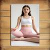Iron Legs Gym Wall Art  Pink Metal Fitness Poster Minimalist Home Office Decor