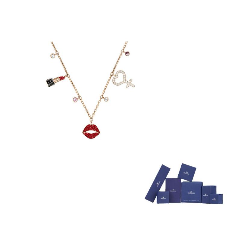 Swarovski Mine Lippenstift Halskette Damen Halskette Rot 5409471 Box (Random Color) beige
