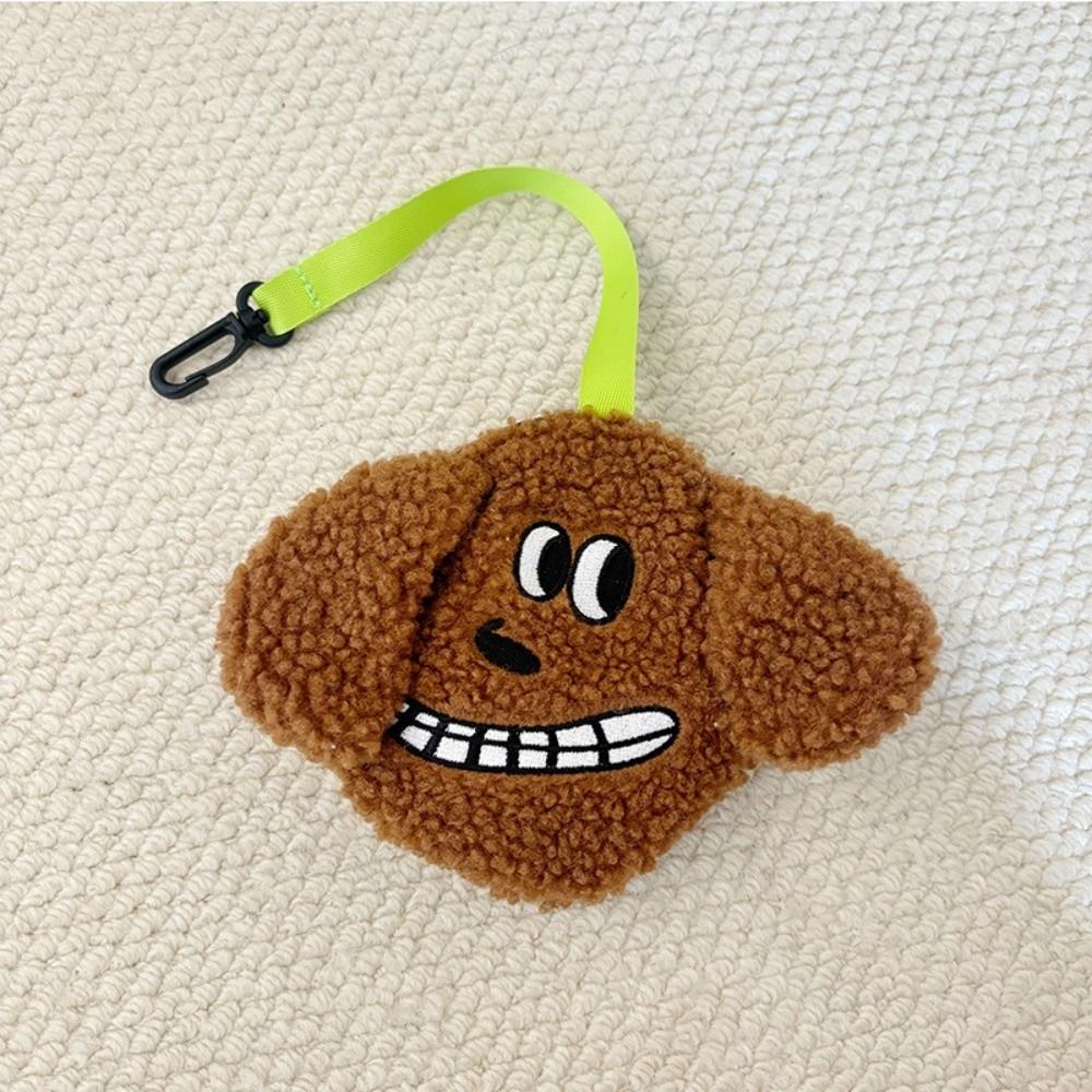 Portable Cartoon Dog Poop Bag Carrier Cute Dog Garbage Holder Cleaning Supplies with Buckle Pet Waste Bag Dispenser Outdoor Use