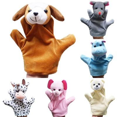 Fingerpuppen Cartoon Baby Kind Zoos Bauernhoftiere Wildtiere Handschuh Weicher Plüschbeutel für Kinder Entzückendes Puzzle Lernspielzeug