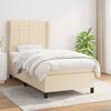 3127922 vidaXL Bed Base with Mattress Cream 80x200 Cm Fabric