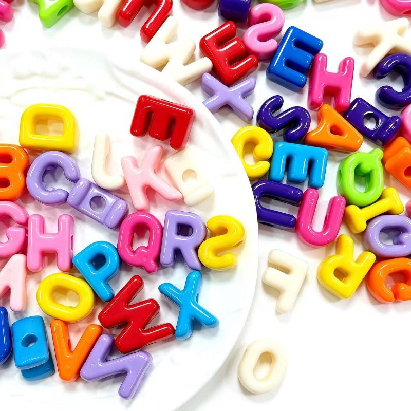 250 Grams 6Mm Hole Letter Beads Mix A To Z For Diy Jewelry Making Kit Bracelet Key Chain And Educators To Learn Letters