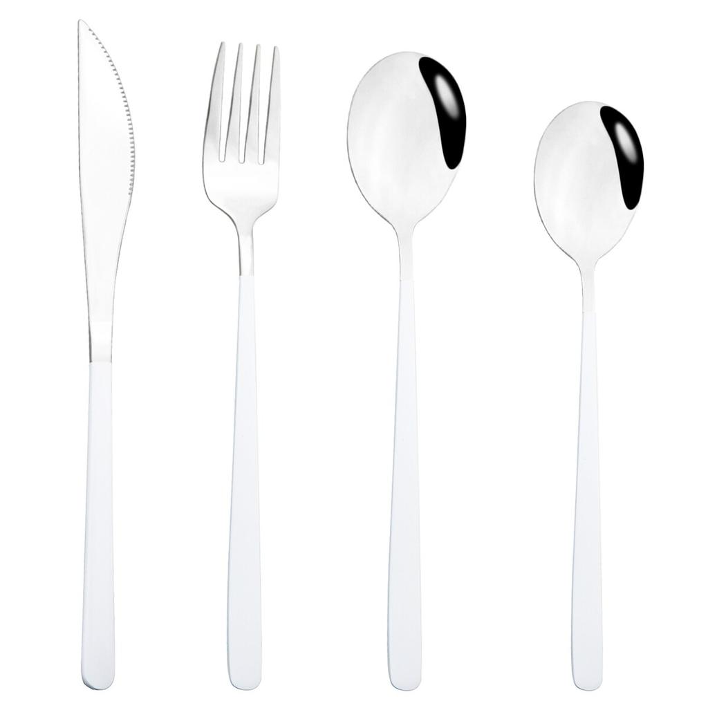 4Pcs/Set Knife Fork Spoon Dinnerware Cutlery Set 304 Stainless Steel Tableware Flatware Set Black Gold Set Kitchen Dining Silverware Set