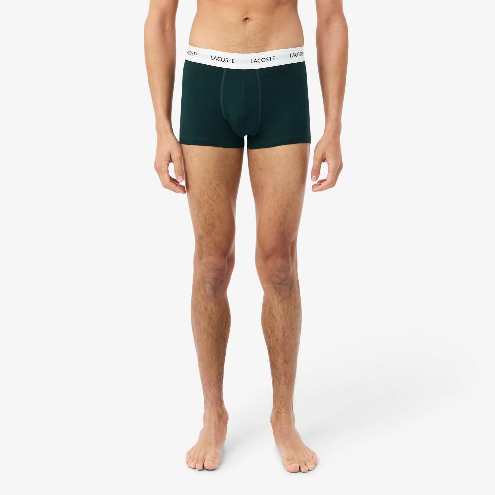 [lacoste] Men's White Band 3-Pack Boxer Briefs 5H5150-56G3IA