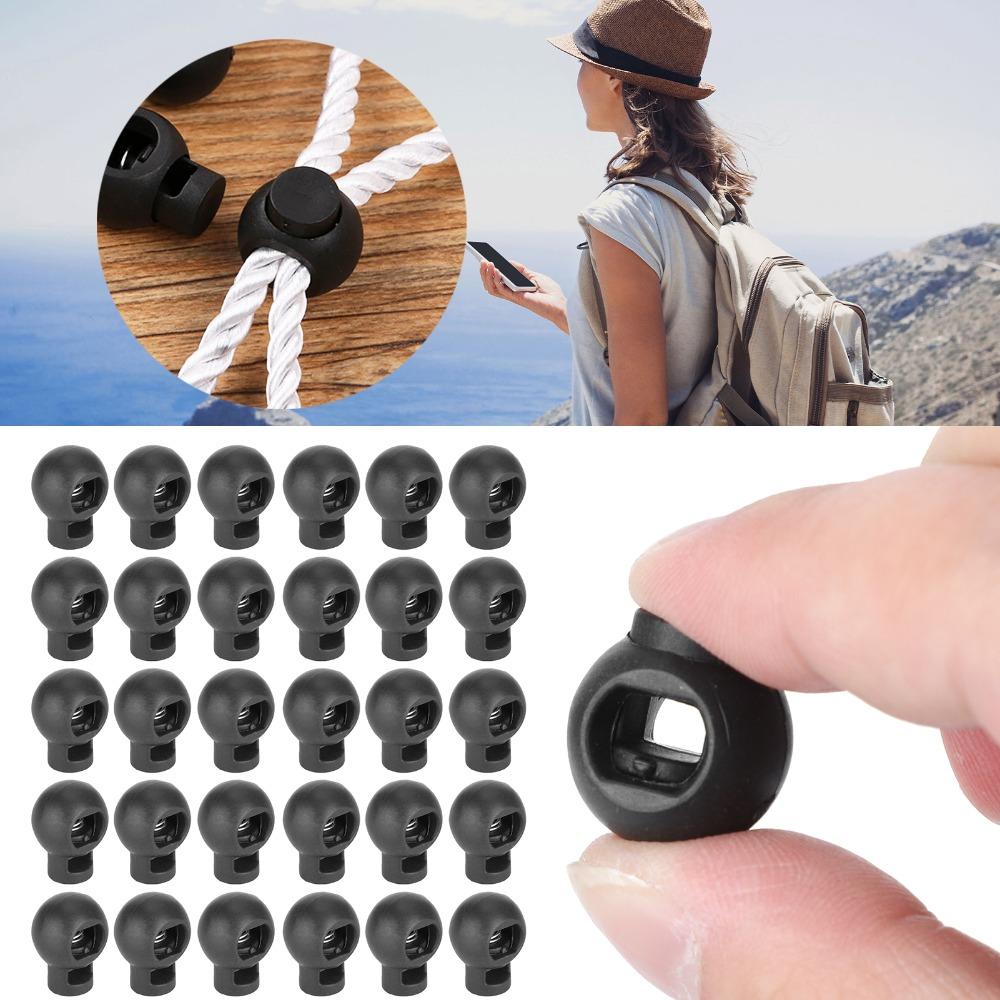 300pcs Spring Loaded Cord Locks Single Hole Toggle Stopper Lanyard Spring Clip Luggage Accessories