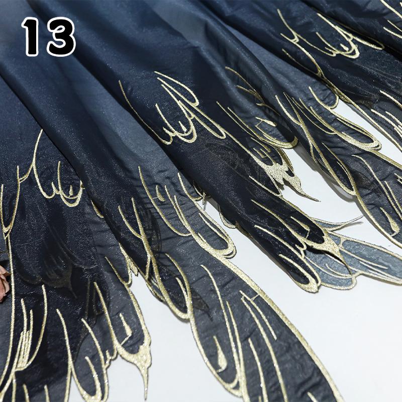 

150X50См Градиентная Вышивка Лист Лотоса Мягкая Ткань Сделай Сам Ханфу Рубашки Кукольная Ткань Китайский Сделай Сам Швейное Ремесло Органза Тюль Ткань 50X150cm