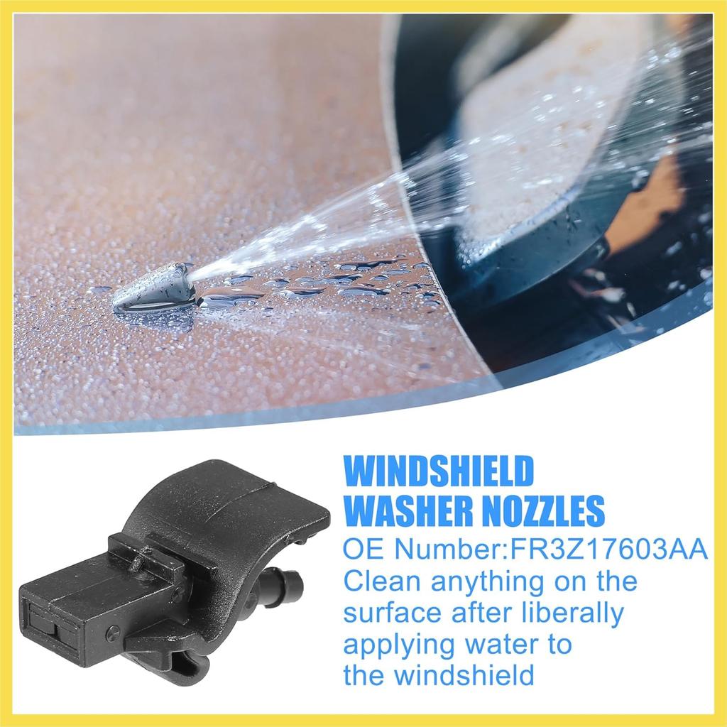 Windshield Washer Nozzle Windshield Sprayer Nozzle Fit for Ford for Mustang 2017 No.FR3Z17603AA - Pack of 2 Black Benefit