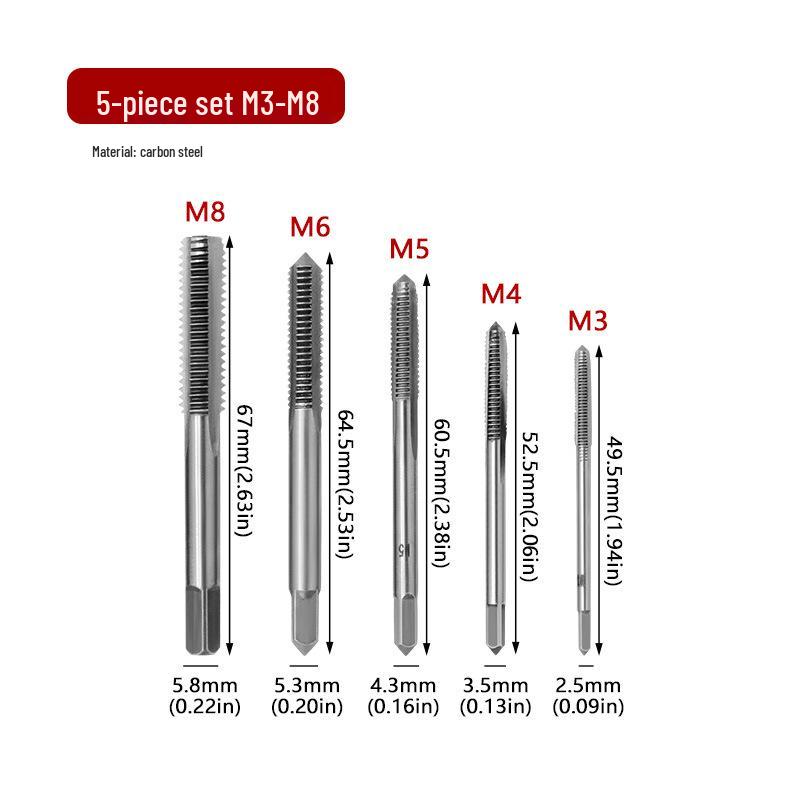 Adjustable Ratchet Hand Tap Wrench M3-M8: Forward & Reverse Manual Tapping Tool