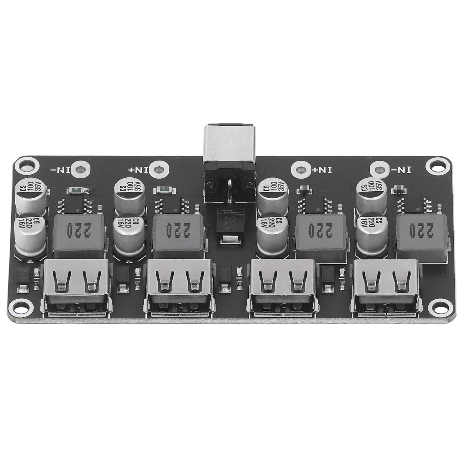 

Понижуючий перетворювач, 4-канальний USB, 6‑32 В на 3‑12 В, плата швидкої зарядки джерела живлення постійного струму