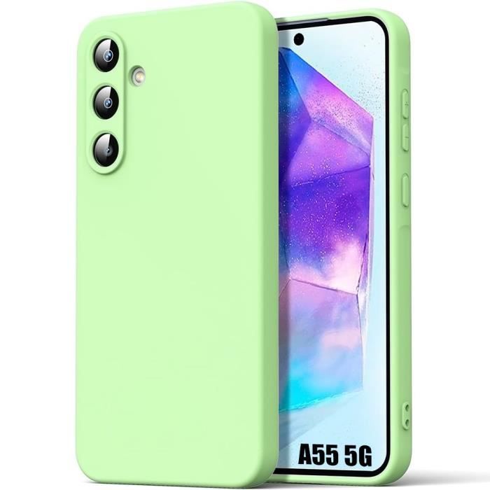 Silicone Case - Booling - for Samsung Galaxy A55 5G - Slim Protection - Shockproof - Anti-Scratch - Green