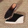 Fashion Spring Summer Fashion High Heels Women Party Shoes Brand Modern Elegant Ladies Wedges 9cm Women Pumps Black D293