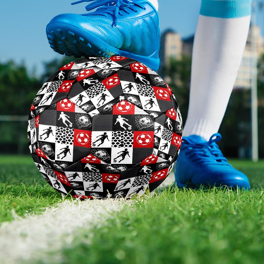 Fußball-Thema Größe 5 Fußball, Geeignet für Indoor- und Outdoor-Spiele, ein Geschenk für jeden geeignet.