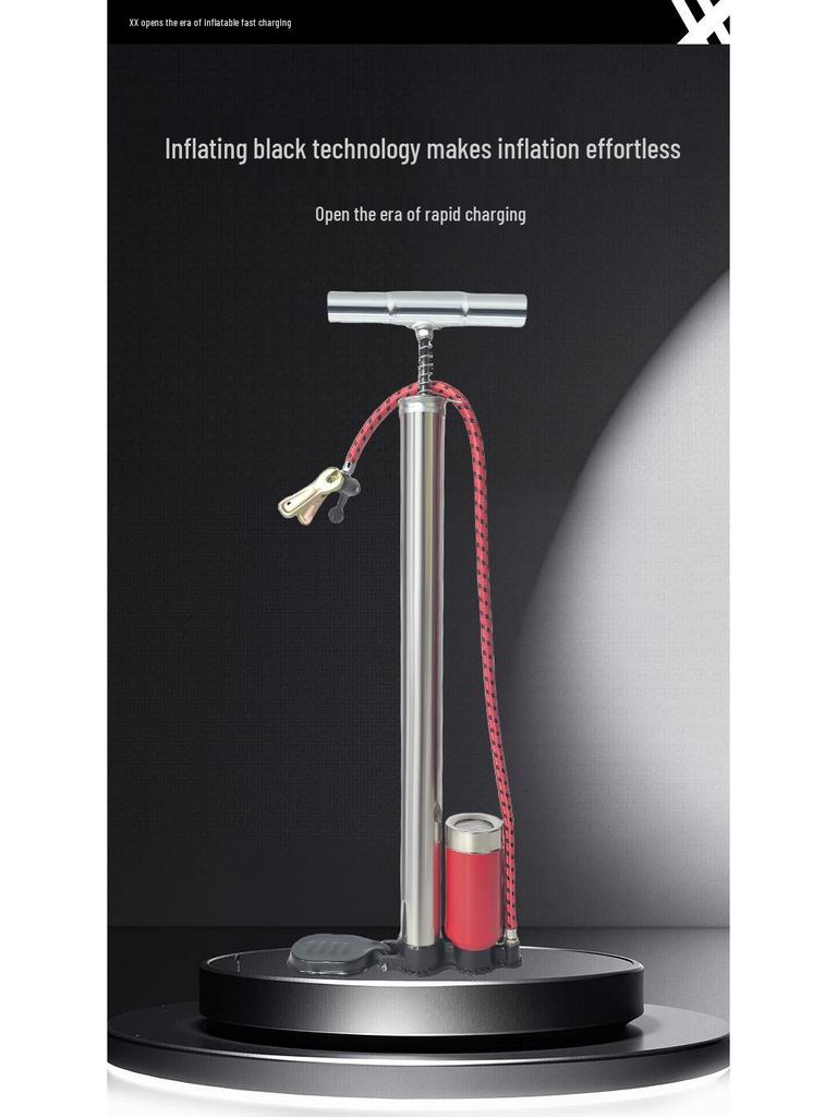 Stainless Steel Portable High-Pressure Manual Pump for Bikes and Basketballs