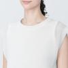 MUJI Strong Twist Mesh French Sleeve XL Women's Sweater, BA1OJA4S, White, Women's
