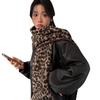 Imitation Wool Rolled Double-sided Scarf for Women Autumn and Winter Warm and Fashionable Retro Scarf