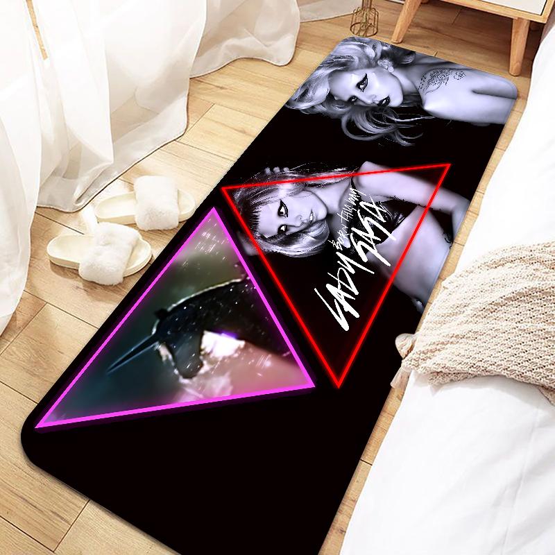 Singer Lady Gaga Door Mat Entrance Non-slip Doormat Washable Kitchen Carpet Living Room Hallway Rugs Bathroom Bath Door Mats