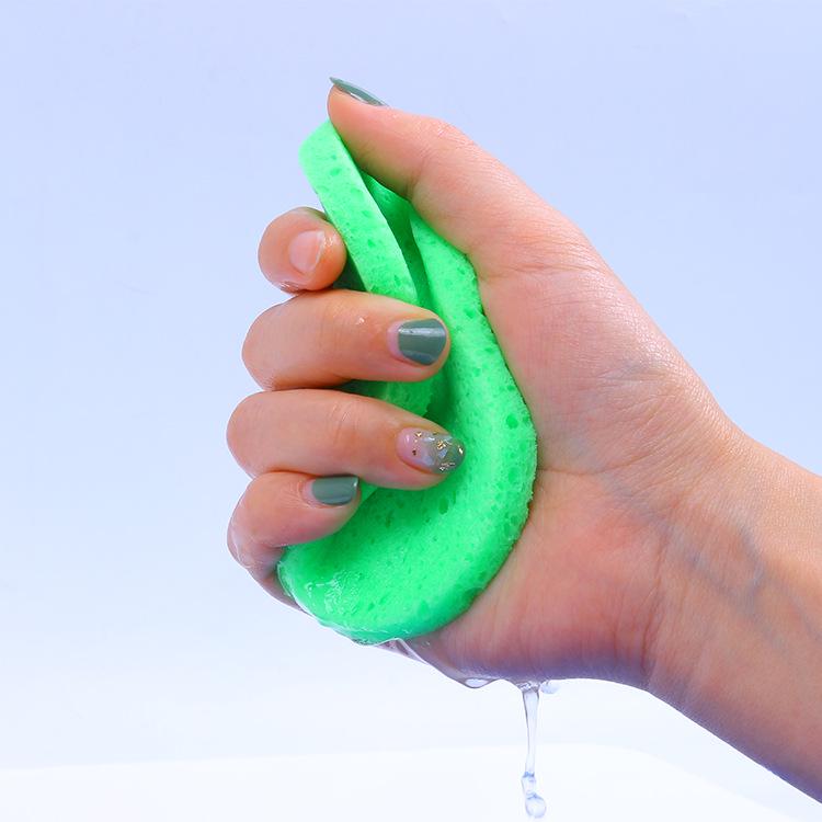 Multicolor Round Cellulose Sponge Makeup Remover Pads - Facial Cleansing Wood Pulp Cotton Puff