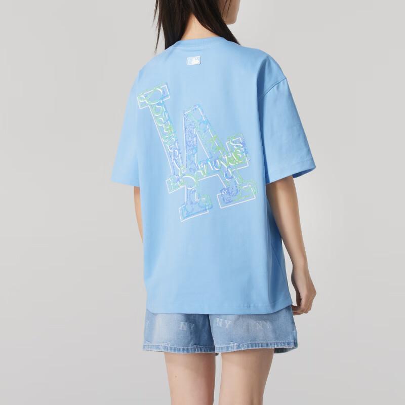 New MLB Los Angeles Dodgers T Shirt Unisex Sky Blue 3ATSB0953-07SBS