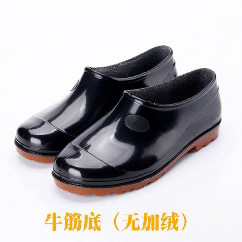 

Мужские низкие резиновые сапоги короткие голенища бархатные теплые взрослые верхняя одежда водные сапоги водонепроницаемые, нескользящие и износостойкие узор под имитацию кожи клей 39