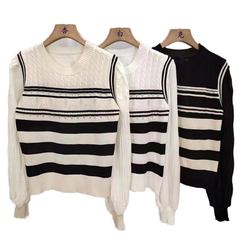 

Осенняя мода повседневная полосатая трикотажная рубашка женская зимняя винтажная женская блузка с рукавами-фонариками элегантная однотонная рубашка с круглым вырезом топы 24743 One Size абрикосовый