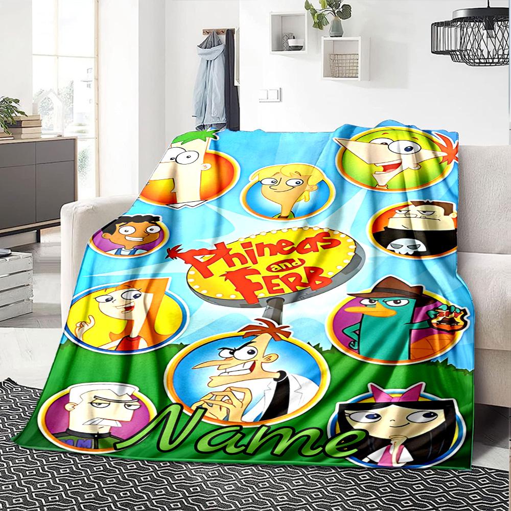 Custom Name Family Guy Adventure Flannel Blanket for Super Soft Cute Comfort Blanket for Travel Bedding Couch Sofa Blanket