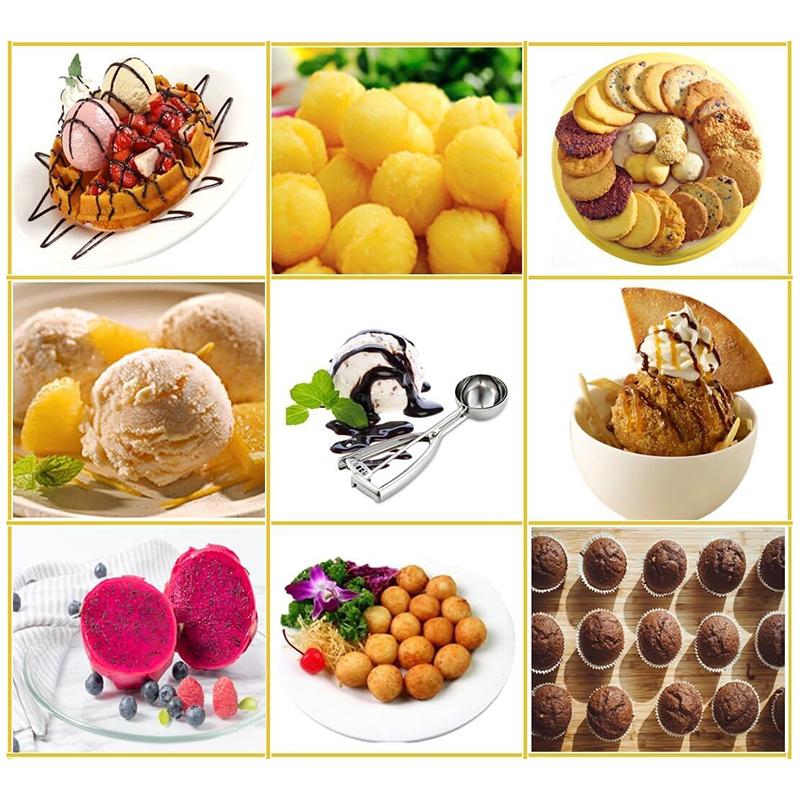 Stainless Steel Ice Cream Scoop Ice Cream Scoop With Trigger Suitable For Ice Cream Cookies Cake Dough Melon Kitchen Supplies