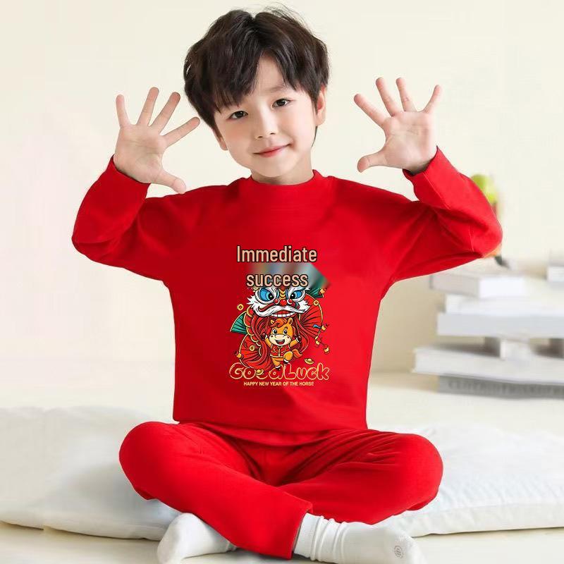 Warmer Thermo-Plüsch-Set für Kinder: Gemütlicher Herbst-/Winter-Basislayer für Jungen & Mädchen