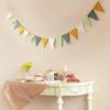 16Pcs Pull The Flag Background Dcoration Triangular Flags Baby Bride Gift Party Birthday Party Decoration Wedding Party Banner