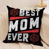Best Mom Ever Cushion Cover Soft Plush Fabric DoubleSided Printed Cushion Covers for All Seasons Modern Home Decor