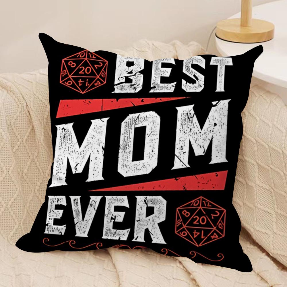 Best Mom Ever Cushion Cover Soft Plush Fabric DoubleSided Printed Cushion Covers for All Seasons Modern Home Decor