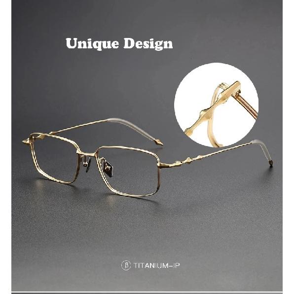 Fashion Square Titanium Glasses Frame Men Women Brand Design Optic Ultralight Luxury Eyeglasses Thin Rim Korea Style Spectacles