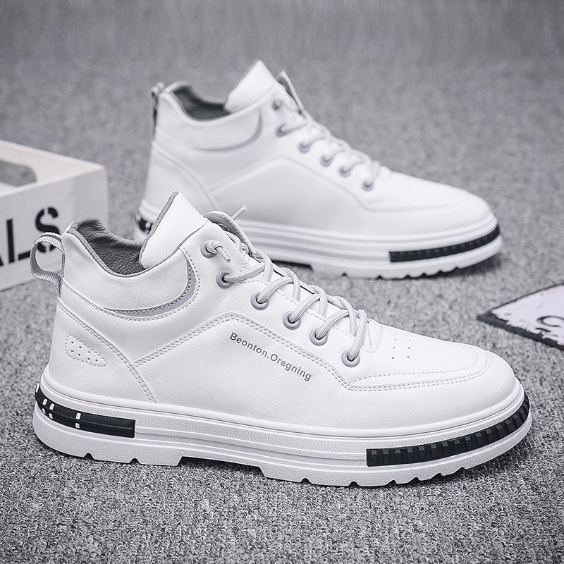 

2024 Осень/Зима Высокие Топы Мужская Повседневная Обувь Высокие Топы Теплые Ботинки 39 белый