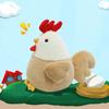 25CM Plüschtier Hühnchenpuppe Niedliche Hühnerpuppe Weich und Bequem Mädchen Schlafkissen Geschenk Plüschtiere Kissen Plüschtier Kuscheltier