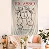 PPicasso Woman Anime Tapestry Hippie Flower Wall Carpets Dorm Decor Wall Hanging Home Decor