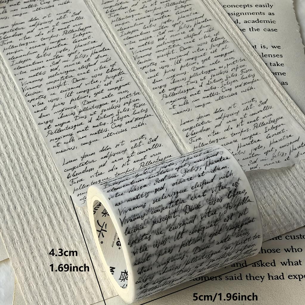 1 rotolo da 8 metri nastro decorativo per collage fai-da-te con lettere d'amore inglesi retrò e decorazione per quaderno a mano