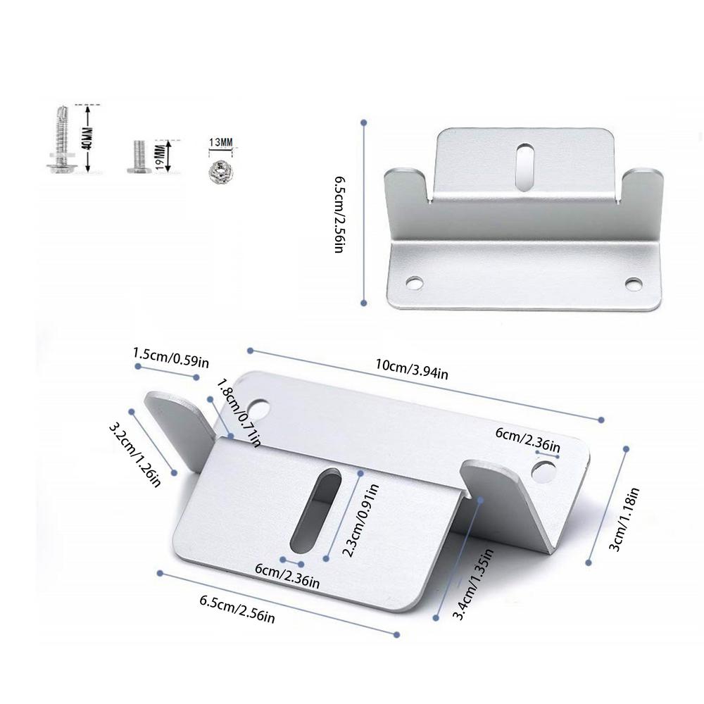Кронштейны для крепления солнечных панелей Алюминиевые Z-образные кронштейны для солнечных панелей Детали для солнечной и ветровой энергетики для фургонов, лодок, автономных домов на колесах, яхт