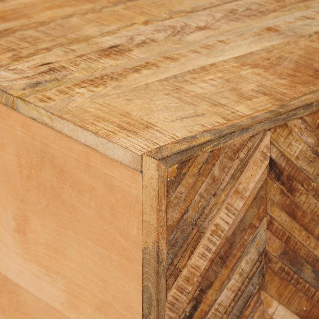 Coffee Table Brown 80 x 50 x 40 cm Solid Mango Wood