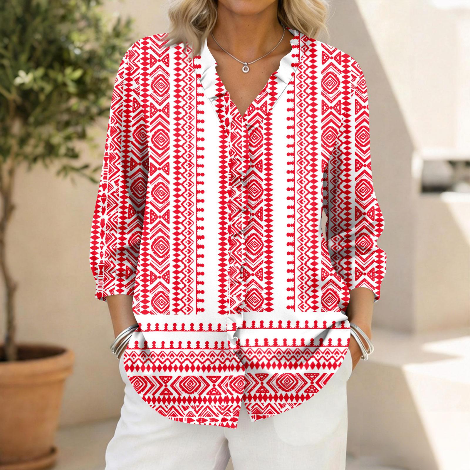 

Women s 3/4 Sleeve Shirts Graphic Tees Shirts Casual Basic Tops Pullovers XL червоний