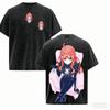 The Quintessential Quintuplets Washed T-shirt Year Round Clothing High Quality Personality Clothes Plus Size Unisex New Model Couples Tee