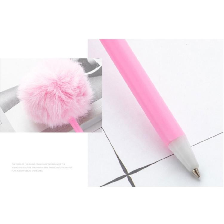 Set di 5 penne a sfera pelose, divertenti da scrivere, punta da 1,0 mm, ricaricabili, scorrevoli, ideali per studenti e adulti, perfette come regalo di Natale.