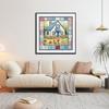 500Pcs/Set Vintage Collage Jigsaw Puzzle Patchwork Bloom House Puzzle Challenge Game Educational Paper Puzzle Toy Holiday Home Decoration