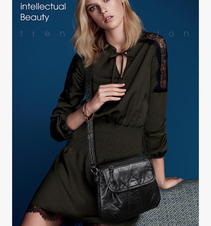 Women Soft Leather Shoulder Bag FemaleCrossbody Purse