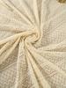 Beige Wave Triangular Lace With Tassel Tablecloth, Dining Table Fabric Decoration