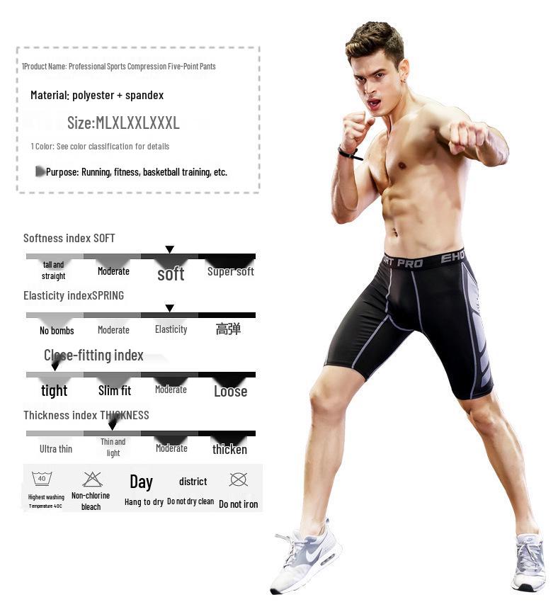 Men's Quick-Dry Sports Tights for Running, Cycling, and Training