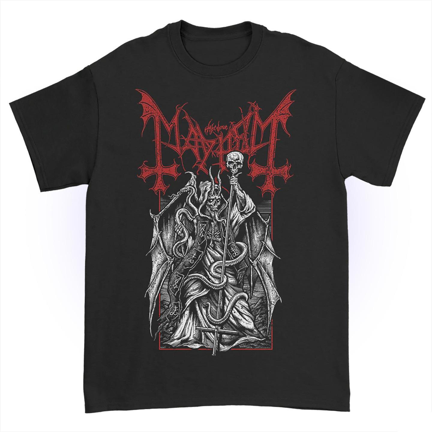 2026 New Model Mayhem Norwegian Band Metal Rock Punk American Dark Style Street ShortSleeved Mens TShirt M