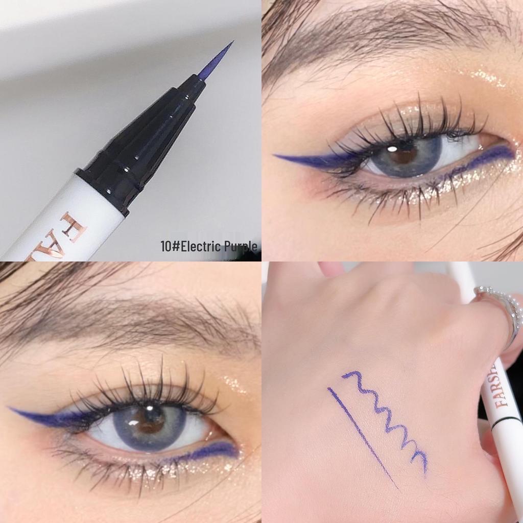 Huaxueer Quick-Dry Waterproof Eyeliner Pen - Ultra-Fine, Smudge-Proof, Long-Lasting Color for Cosplay and Stage Makeup